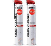 IPONE - Dégraissant Chaine Moto - Chain Cleaner - Diffuseur Multi-positions 750 ml - Efficace Contre les Graisses les Plus Tenaces - Nettoie et Fait Briller - Pulvérisation Puissante (Lot de 2)