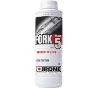 IPONE - Huile de Fourche Moto - Fork 5 - Semi-synthétique - Haute Performance - Technologie Anti-friction et Anti-Emulsion - Prêt à l’emploi - Bidon 1 Litre