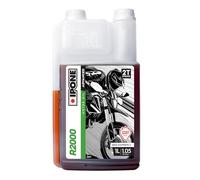 IPONE - Huile Moteur Moto 2 Temps R2000 RS - Senteur Fraise - Usage Urbain - Semi-Synthétique - Compatible Mélange et Injection - Meilleurs démarrages - Réductions des Emissions de Fumée - 1L
