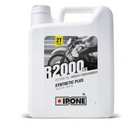 IPONE - Huile Moteur Moto 2 Temps R2000 RS - Usage Urbain - Semi-Synthétique - Compatible Mélange et Injection - Meilleurs démarrages - Réductions des Emissions de Fumée - 4L