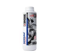 IPONE - Huile Moteur Moto 2 Temps Samouraï Oil Injection- Senteur Fraise- Bidon Doseur 1 Litre - 100% synthétique -Gamme Sport -Dédiée aux systèmes à graissage séparé - Très hautes performances moteur