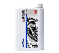 IPONE - Huile Moteur Moto 4 Temps 10W40 Katana - Bidon 2 Litre - 100% Synthétique - Très hautes performances - Passages de vitesses souples et rapides - Protection à hauts régimes moteur