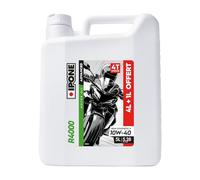 IPONE - Huile Moteur Moto 4 Temps 10W40 R4000 - Bidon 5 Litres - Semi-Synthétique+ - Gamme Advanced - Protection durable du moteur - Durée de vie de l'huile prolongée - Propreté du moteur garantie