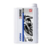 IPONE - Huile Moteur Moto 4 Temps 10W50 Full Power Katana - 100% Synthétique avec Esters -Conduite Sportive sur Route - Boite de Vitesses plus Onctueuse - Passages de Vitesses plus Rapides- 2L