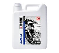 IPONE - Huile Moteur Moto 4 Temps 10W50 Full Power Katana - 100% Synthétique avec Esters - Passage de Vitesse Plus Fluide - Bidon 4L