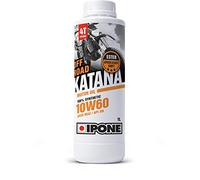 IPONE - Huile Moteur Moto 4 Temps 10W60 Katana Off Road -100% Synthétique avec Esters - Passage de Vitesse Rapide et Précis - Bidon 1L