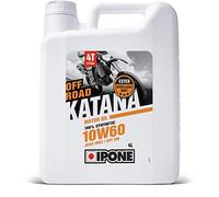 IPONE - Huile Moteur Moto 4 Temps 10W60 Katana Off Road - Lubrifiant 100% Synthétique avec Esters - Montées en Régimes Plus Franches - Passage de Vitesse Rapide et Précis - Bidon 4 Litres.