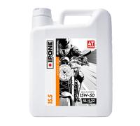IPONE - Huile Moteur Moto 4 Temps 15W50 15.5 - Bidon 4 Litres - Semi-Synthétique - Gamme Essential - Protection efficace du moteur - Fiable et accessible - Usage de la moto régulier