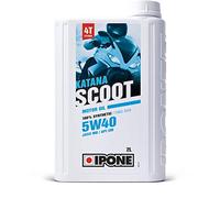 IPONE - Huile Moteur Scooter 4 Temps 5W40 - Katana Scoot - Pour Scooters et Maxi-Scooters - Bidon 2L - 100 % Synthétique - Meilleures Performances Moteur - Economie de Carburant - Protection Moteur