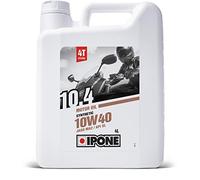 IPONE - Huile Moto 4 Temps 10W40 10.4 - Bidon 4 Litres - Lubrifiant Semi-Synthétique - Pour les Motos de Route - Usage Régulier - Protection du moteur - Lubrification Optimale - Résistance à l'Usure