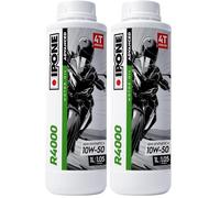 IPONE - Huile Moto 4 Temps 10W50 R4000 RS - Semi-Synthétique - Haute Performance pour les motos de Route - Résistance Exceptionnelle à l'Usure - Protection du Moteur et de la Boîte de Vitesses - 1L