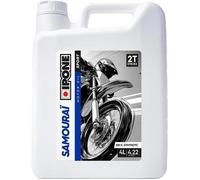 IPONE SAMOURAÏ RACING Huile Moteur 2 Temps 100% Synthétique Ester pour Moto Sportive 4 Litres