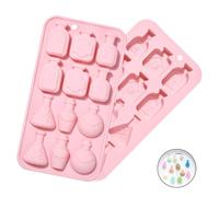 Ipotkitt 2 moules en silicone pour chocolat sur le thème de Pink Magic Moules en silicone pour biscuits en forme de bouteille Moules à gâteau en silicone pour la cuisson pour la fabrication de bonbons