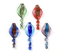 Ipotkitt Assortiment de breloques en verre pour fabrication de bijoux en forme de cœur et fleur de mer pour bracelet, collier, boucles d'oreilles, loisirs créatifs, Verre, Pas de pierre précieuse