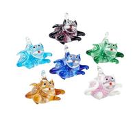 Ipotkitt Assortiment de breloques en verre pour fabrication de bijoux en forme de cœur et fleur de mer pour bracelet, collier, boucles d'oreilles, loisirs créatifs, Verre, Pas de pierre précieuse