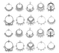 Ipotkitt Bélières en forme d'ancre en argent antique, masque d'animal de jardin, lustre pour bébé, outil occidental, feuille, crâne, armes pour bijoux, loisirs créatifs, Métal, Pas de gemme