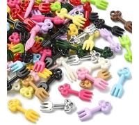 Ipotkitt Breloques assorties en acrylique en forme de feuille de bonbon, flocon de neige, fleur, coquillage et fée pour bricolage, collier, bracelet, boucles d'oreilles, fournitures d'artisanat