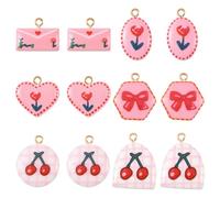 Ipotkitt Breloques assorties en acrylique en forme de feuille de bonbon, flocon de neige, fleur, coquillage et fée pour bricolage, collier, bracelet, boucles d'oreilles, fournitures d'artisanat, One