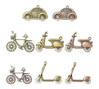 Ipotkitt Breloques en alliage argenté antique avec nœud tibétain, cœur, fleur, tarot, pour bricolage, collier, bracelet, boucles d'oreilles, fournitures d'artisanat, Métal, Pas de gemme