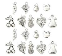 Ipotkitt Breloques en alliage argenté antique avec nœud tibétain, cœur, fleur, tarot, pour bricolage, collier, bracelet, boucles d'oreilles, fournitures d'artisanat, Métal, Pas de pierre précieuse