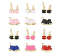 Ipotkitt Breloques en émail assorties en forme de boule de tarot de Noël, breloques mexicaines pour bricolage, collier, bracelet, boucles d'oreilles, fournitures d'artisanat, Émail, Pas de pierre