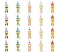 Ipotkitt Breloques en émail assorties en forme de boule de tarot de Noël, breloques mexicaines pour bricolage, collier, bracelet, boucles d'oreilles, fournitures d'artisanat, Émail, Pas de gemme