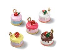 Ipotkitt Breloques en émail assorties en forme de boule de tarot de Noël, breloques mexicaines pour bricolage, collier, bracelet, boucles d'oreilles, fournitures d'artisanat, Émail, Pas de pierre