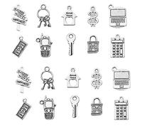 Ipotkitt Breloques style tibétain pour professeur de religion plume amis véhicule cheval crâne céleste arc et flèche nœud du désert gothique bohème pour loisirs créatifs bijoux, Métal, Pas de gemme