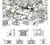 Ipotkitt Breloques tibétaines en alliage d'argent vieilli pour la fabrication de bijoux, colliers, bracelets, boucles d'oreilles, fournitures d'artisanat, ce n'est pas une pierre précieuse