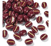 Ipotkitt Lot de 30 perles en acrylique en forme de grain de café marron noix de coco pour fabrication de bijoux