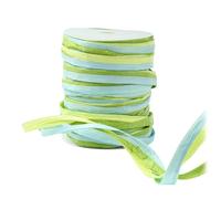 Ipotkitt Rubans en raphia naturel vert et bleu de 100 m pour emballage de bouquets, décorations pour loisirs créatifs, emballage de printemps
