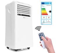 IPOTOOLS Climatiseur mobile avec tuyau d'évacuation d'air 3 en 1 Climatisation portable/Refroidissement/Aération / 9000 BTU/Télécommande/Minuteur 24 h/Liquide de refroidissement R290