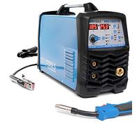 IPOTOOLS MIG-185SYN poste a souder MIG MAG Synergy - Synergie Poste à souder MIG avec 185A 230V IGBT, 3 en 1 Poste MIG Flux MMA électrodes, Poste de Soudage Portable, garantie de 7 ans