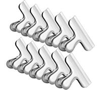 IPOW 10 PCS Pince Sachet Acier Inoxydable Clips de Fermeture Conservation Alimentaire pour Fermer Emballage Alimentaire Fermer Sachets Parfait Utiliser à Cuisine Home ou Fourniture de Bureau 7,6 cm