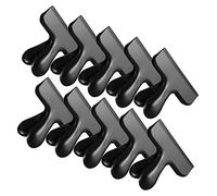 IPOW 10 PCS Pince Sachet Acier Inoxydable Clips de Fermeture Conservation Alimentaire pour Fermer Emballage Alimentaire Fermer Sachets Parfait Utiliser à Cuisine Home ou Fourniture de Bur Noir