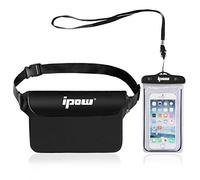 ipow 2PCS Pochette Téléphone Étanche avec Housse Étanche à Ceinture Imperméable Téléphone pour iPhone, Samsung, Huawei, Nexus, HTC et Plus, Etui pour téléphone Portable