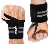 IPOW [2Pcs] Protège-poignet avec Bande de Force Réglable,Wrist Wraps Maintien Poignets dans Musculation/Crossfit/Gymnastique/Fitness/Bodybuilding/Sport,Bandage Serre Poignet pour Femme ou Homme-Gris