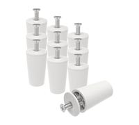 ipow Lot de 10 Butée de Volet Roulant Blanche 40mm, Butée d’arrêt pour Lame Finale de Volet Roulant/Store/Persienne, Butoir de Tampon avec Vis M5*40 et Rondelle