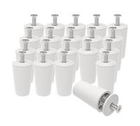 ipow Lot de 20 Butées de Volet Roulant Blanche 40mm, Butée d’arrêt pour Lame Finale de Volet Roulant/Store/Persienne, Butoir de Tampon avec Vis M5*40 et Rondelle