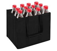 IPOW Porte Bouteille, Sacs pour Bouteilles avec 12 Compartiments, Weinflasche Tasche Réutilisable, Sac Porte-Bouteille de Vin Portable, Sac de Transport pour Bouteille de Vin (Oxford/Noir)