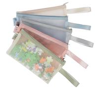ipow Sac En Filet, 5 UnitéS A6 Avec Fermeture éClair, Sacs De Rangement Translucides Pour Jouets, Fournitures De Bureau Et Fournitures Scolaires