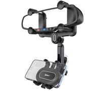 IPOW Support de téléphone magnétique pour Grand rétroviseur de Voiture, Quatre Coins Fixes Anti-secousses multifonctionnels, Support de téléphone magnétique pour Tous Les rétroviseurs de Voiture avec