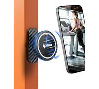 IPOW Support de téléphone magnétique pour salle de sport avec double support magnétique, base en alliage et rotule à 360°, compatible avec MagSafe iPhone 12-16, forte adhérence sur les surfaces