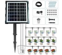 IPOW Temps de veille extra long de 50 jours - Prend en charge 20 à 30 pots - Système d'irrigation solaire 100 % anti-siphonnage - Système d'arrosage automatique pour balcon, plantes d'intérieur et