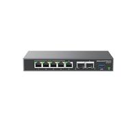 Grandstream Networks GCC6010 - Commutateur Gigabit Ethernet 5 ports RJ45 + 2 SFP, PoE 36W, QoS, Cloud, 1xUSB 3.2, VLAN, IPv4/IPv6