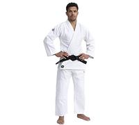 IPPONGEAR Basic 2 Combinaison de Judo légère pour débutants et Enfants (Ceinture à Lacets au Pantalon, densité du Tissu 500gr/m²) Blanc