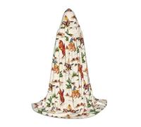 IPPONGET Cape à capuche avec imprimé cheval de cowboy - Décorations de fête sur le thème du carnaval - Vampire - Jeu de rôle gothique - Cosplay