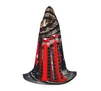 IPPONGET Cape à capuche imprimée sur le thème du carnaval sur le thème de Londres - Décoration de fête sur le thème de vampire - Jeu de rôle gothique - Cosplay