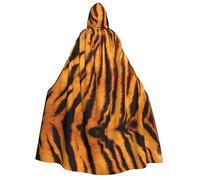 IPPONGET Cape à capuche unisexe à motif rayé tigre pour adultes pour Halloween, cosplay, foires de la Renaissance