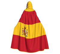 IPPONGET Cape de carnaval imprimé drapeau espagnol avec capuche pour femmes et hommes pour cosplay et fêtes à thème